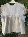 Vestido rayas beig