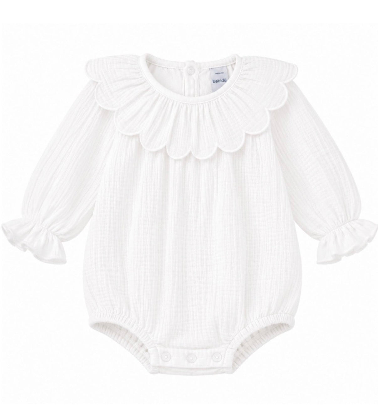 Pelele bambula Roma blanco