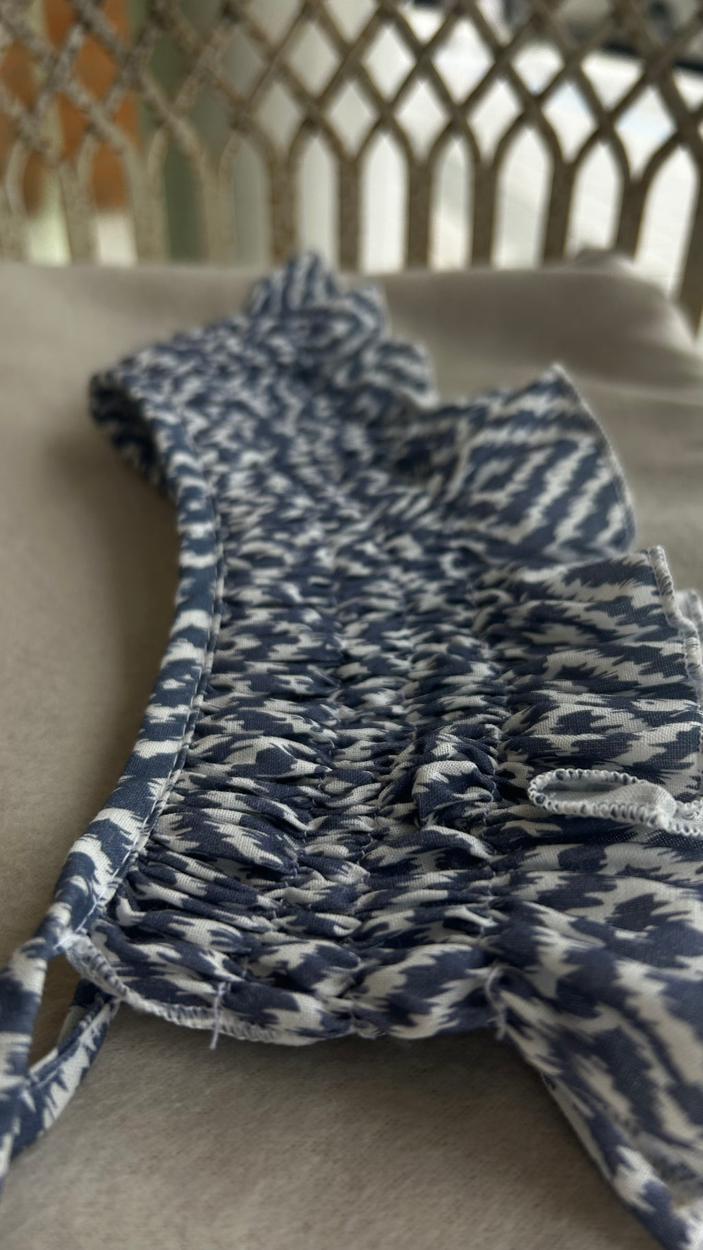 MAXI CUELLO ESTAMPADO AZUL