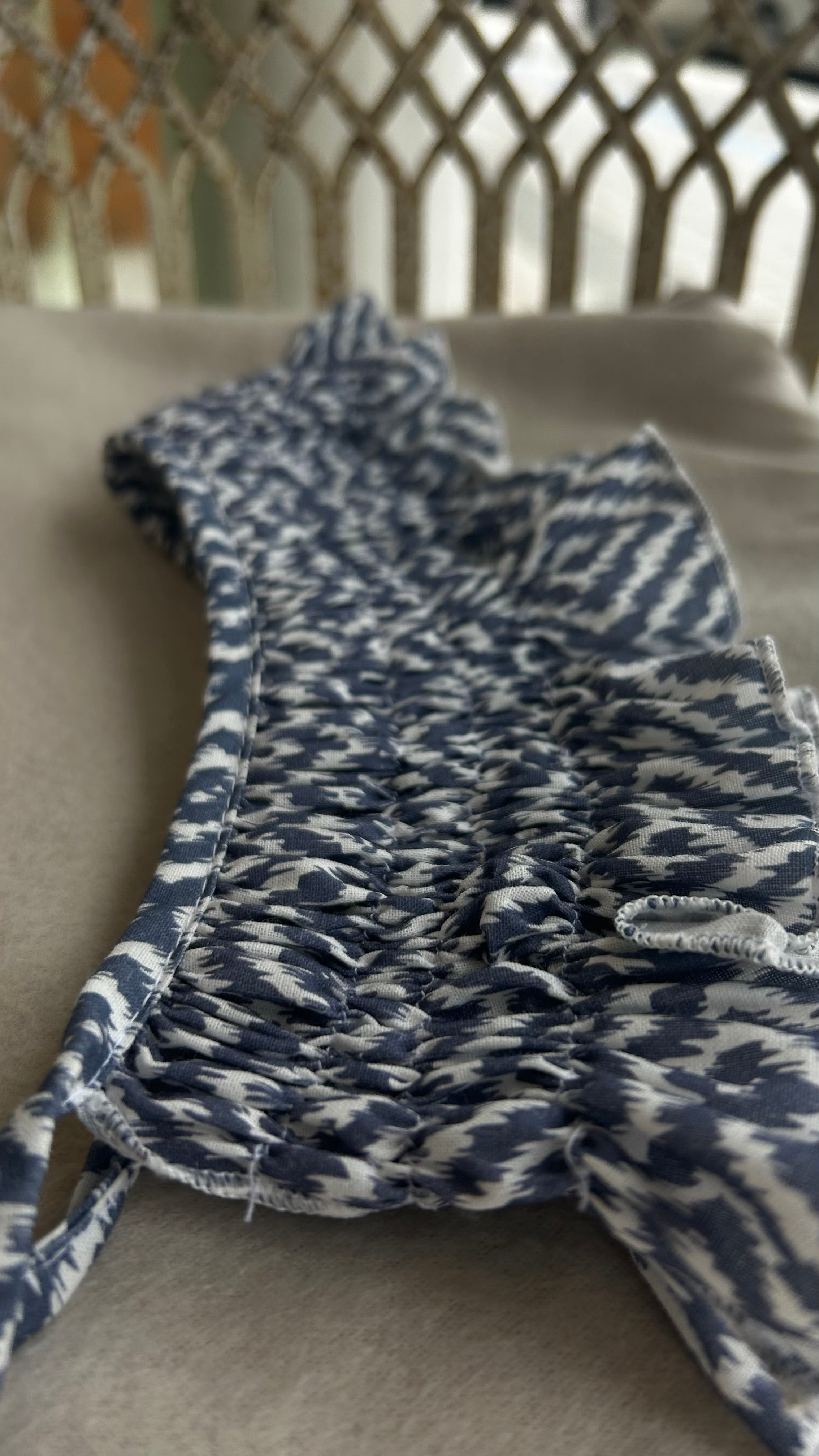 MAXI CUELLO ESTAMPADO AZUL