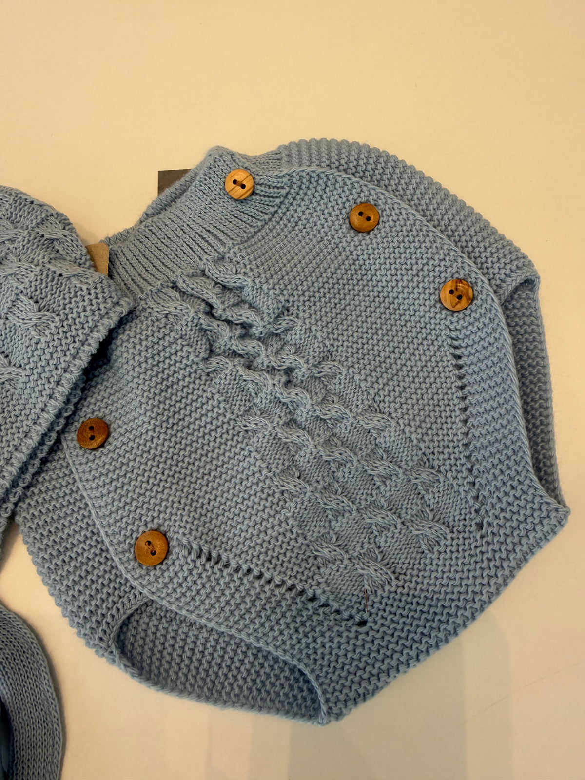 Conjunto capota y braguita azul