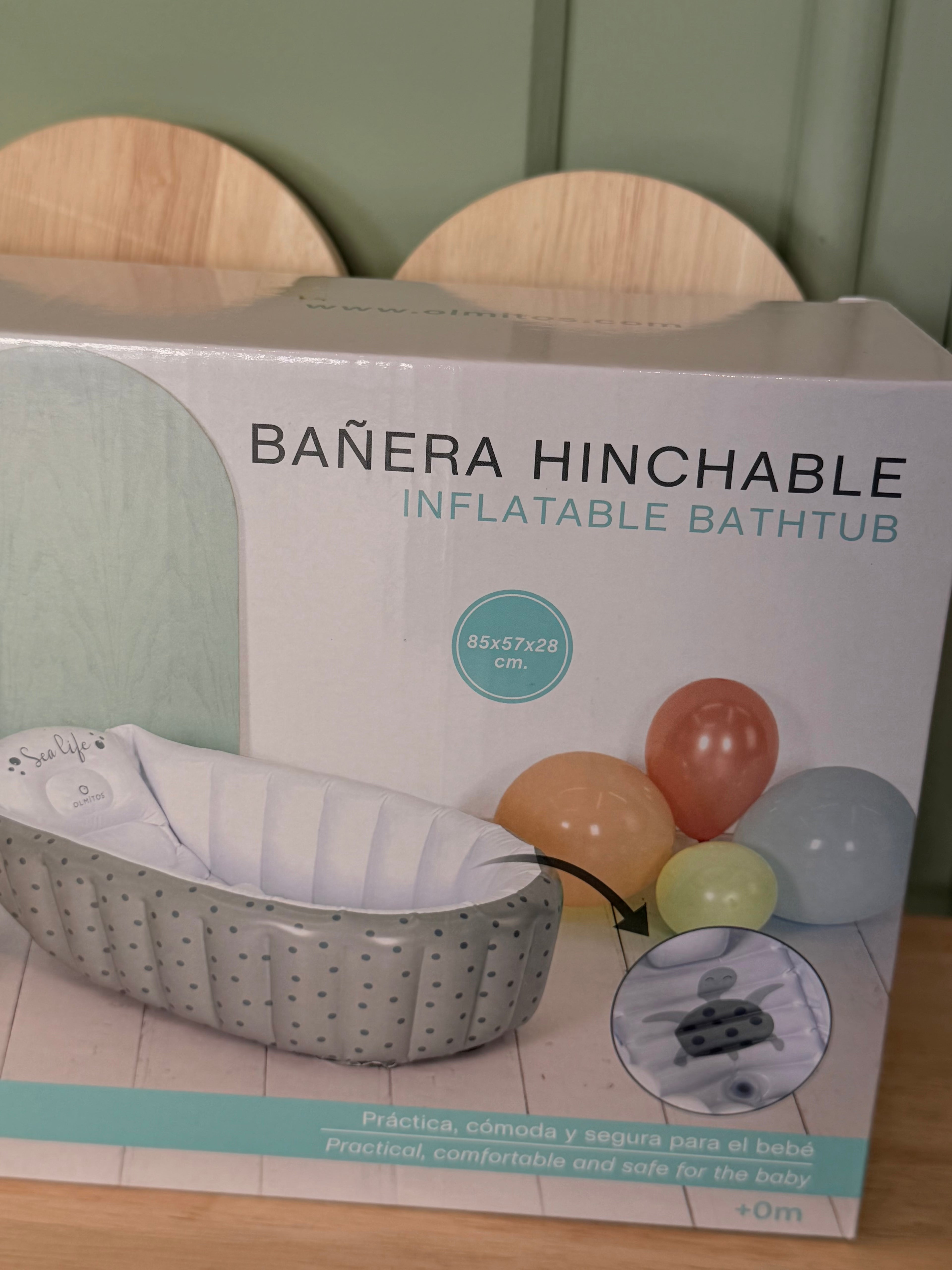 Bañera hinchable verde