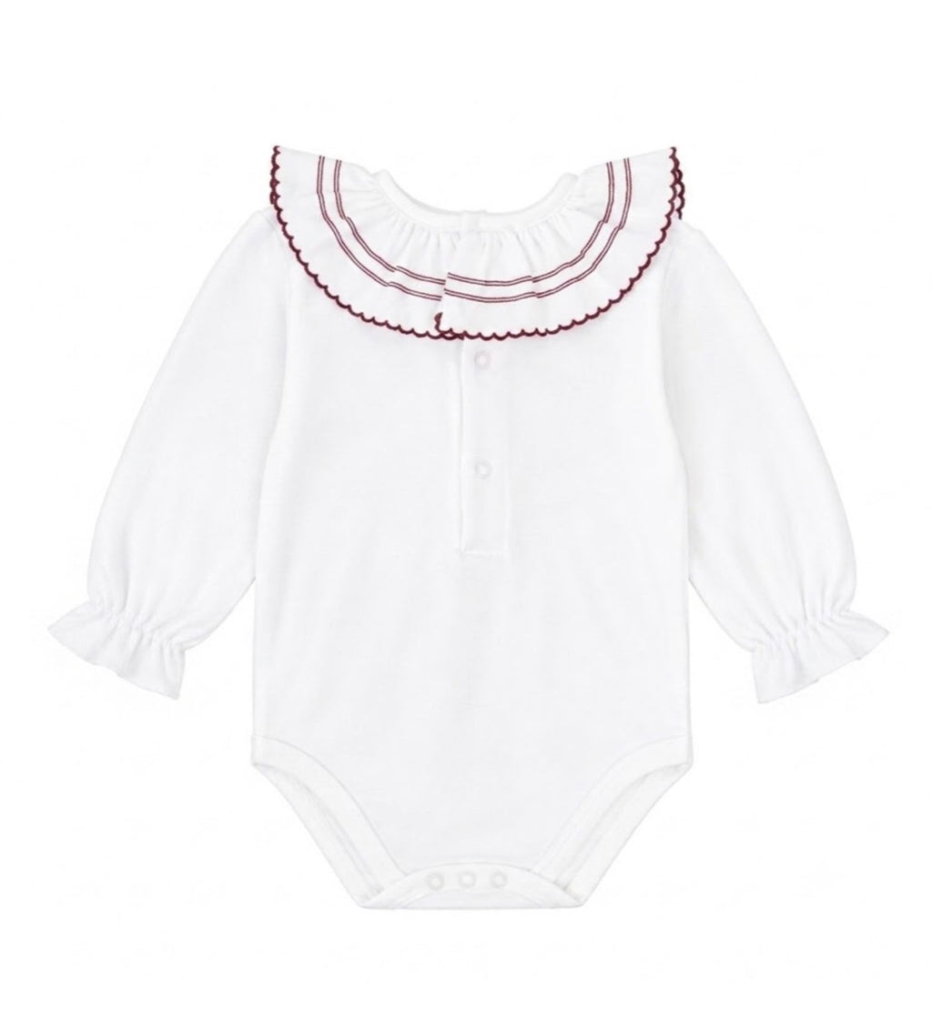 Body cuello volante Burdeos