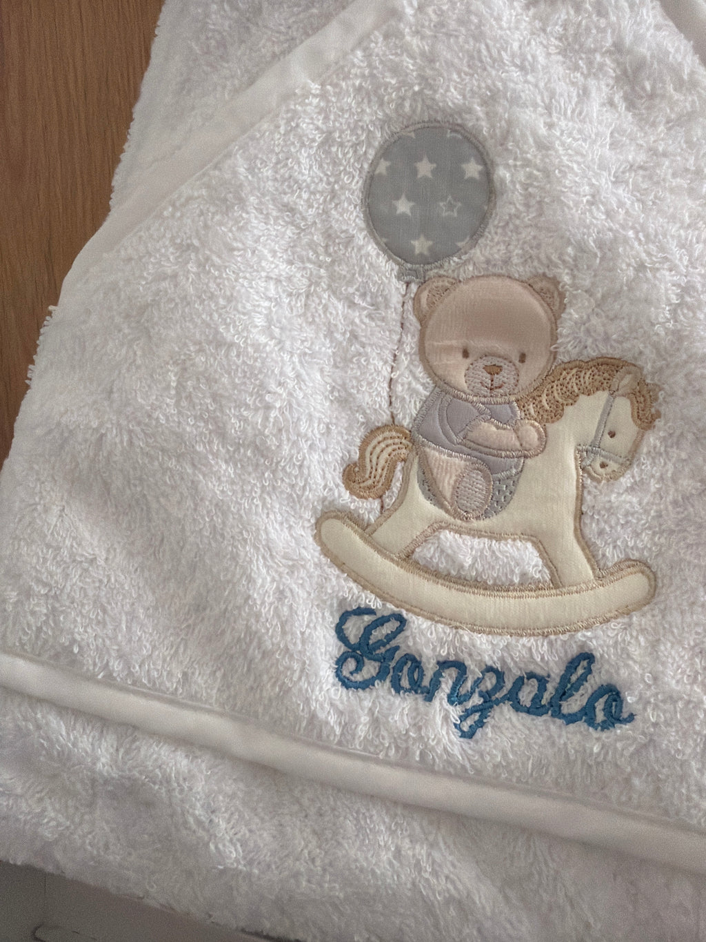 Toalla osito con caballo personalizada o sin personalizar