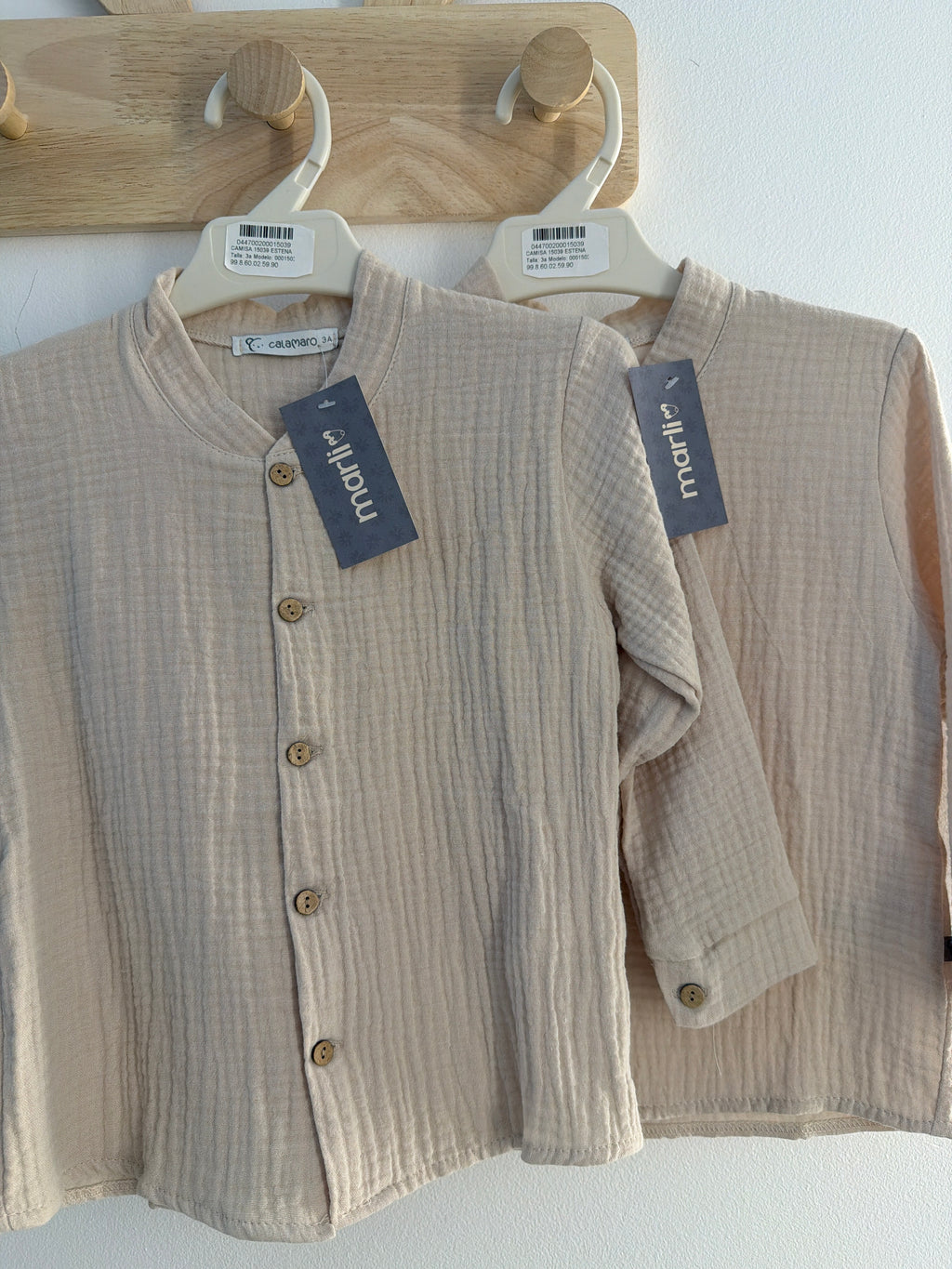 Camisa bambula camel calamaro 15039