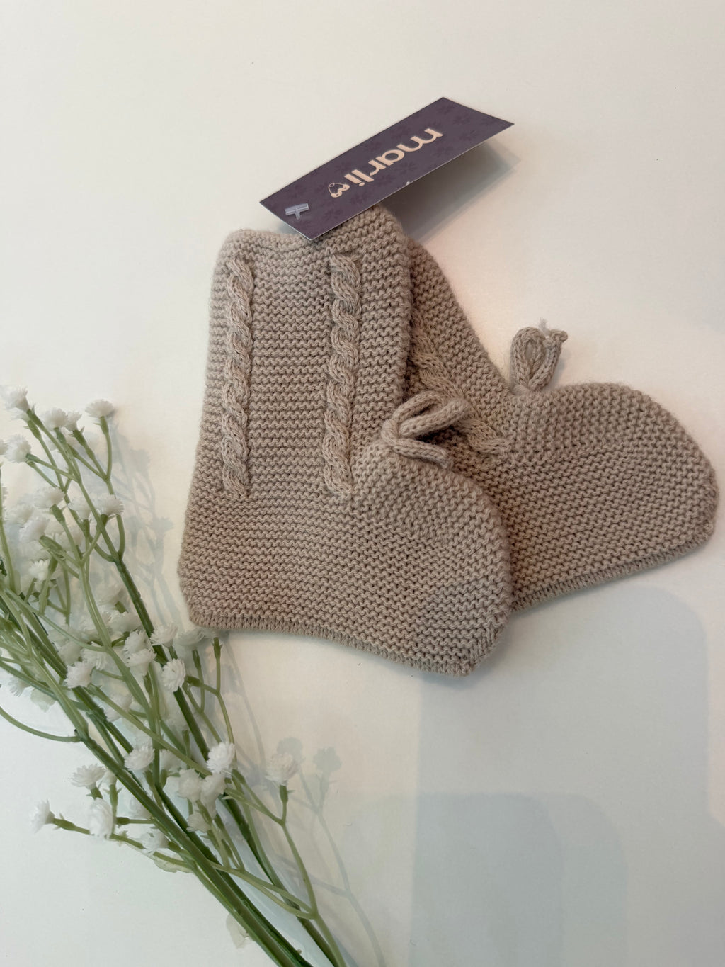 Patuco unisex lana camel