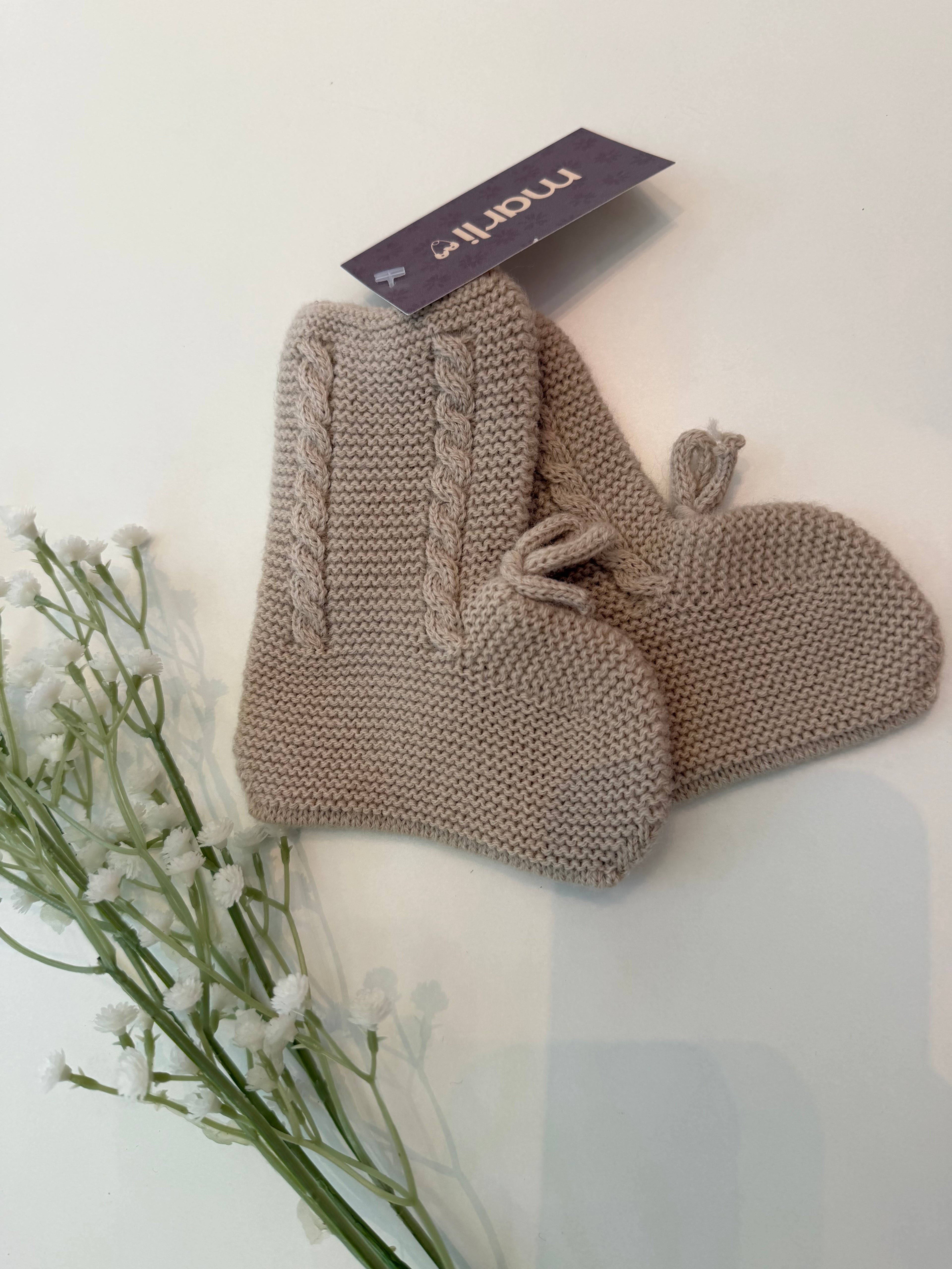 Patuco unisex lana camel