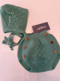 Conjunto capota y braguita verde