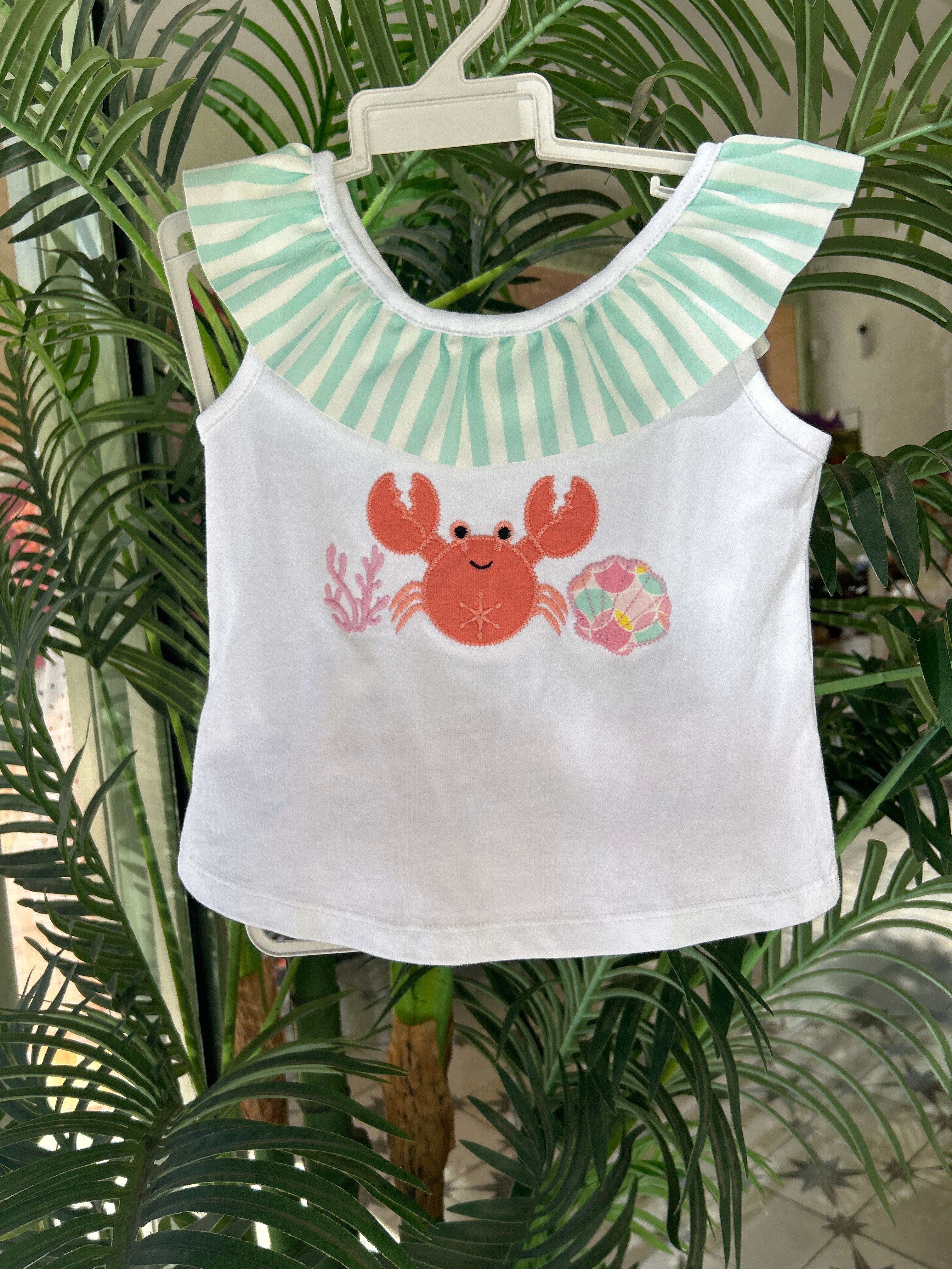 Conjunto cangrejo niña braguita playa