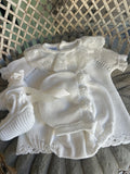 Conjunto hilo blanco roto
