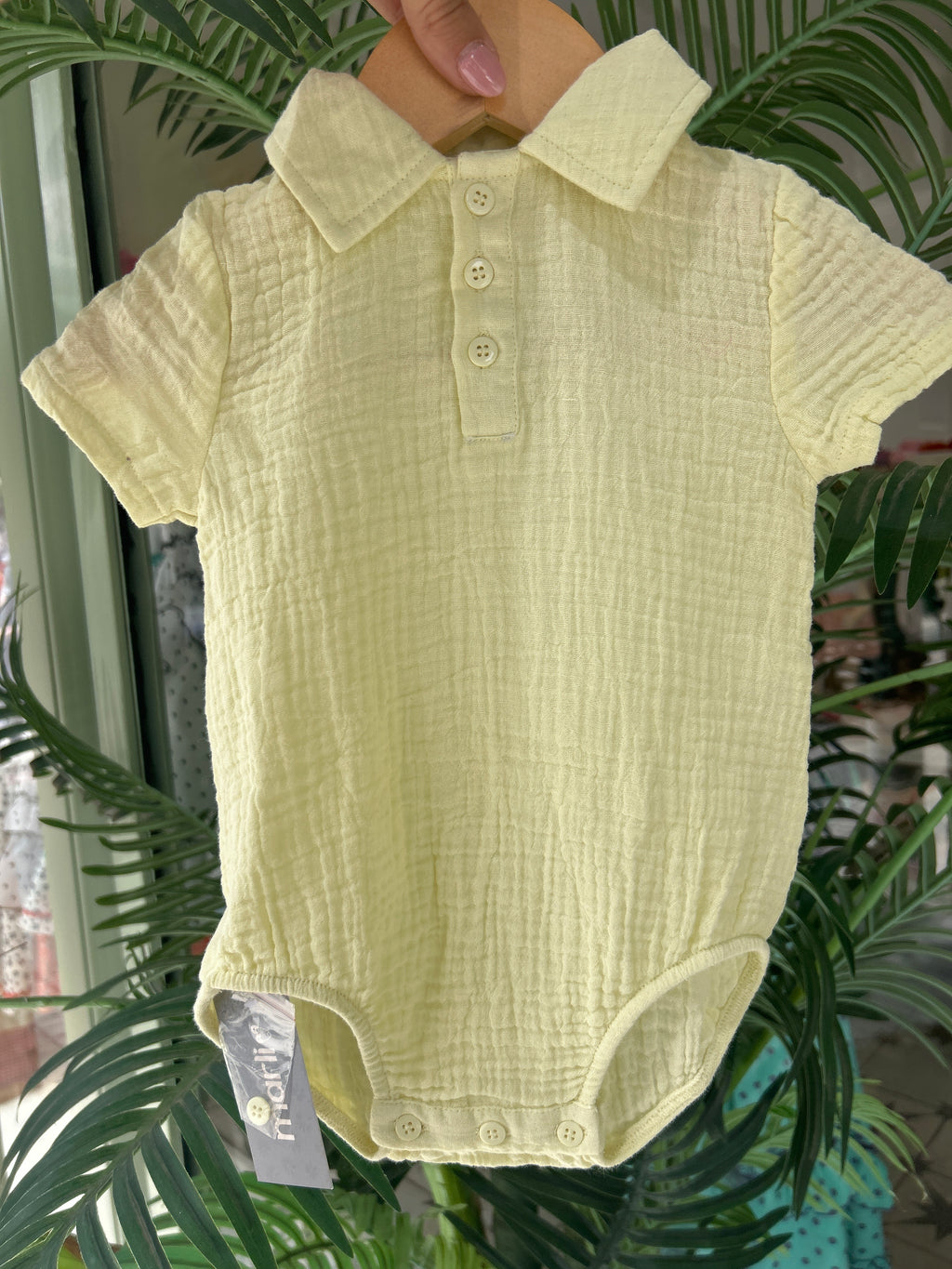 Pelele bambula amarillo