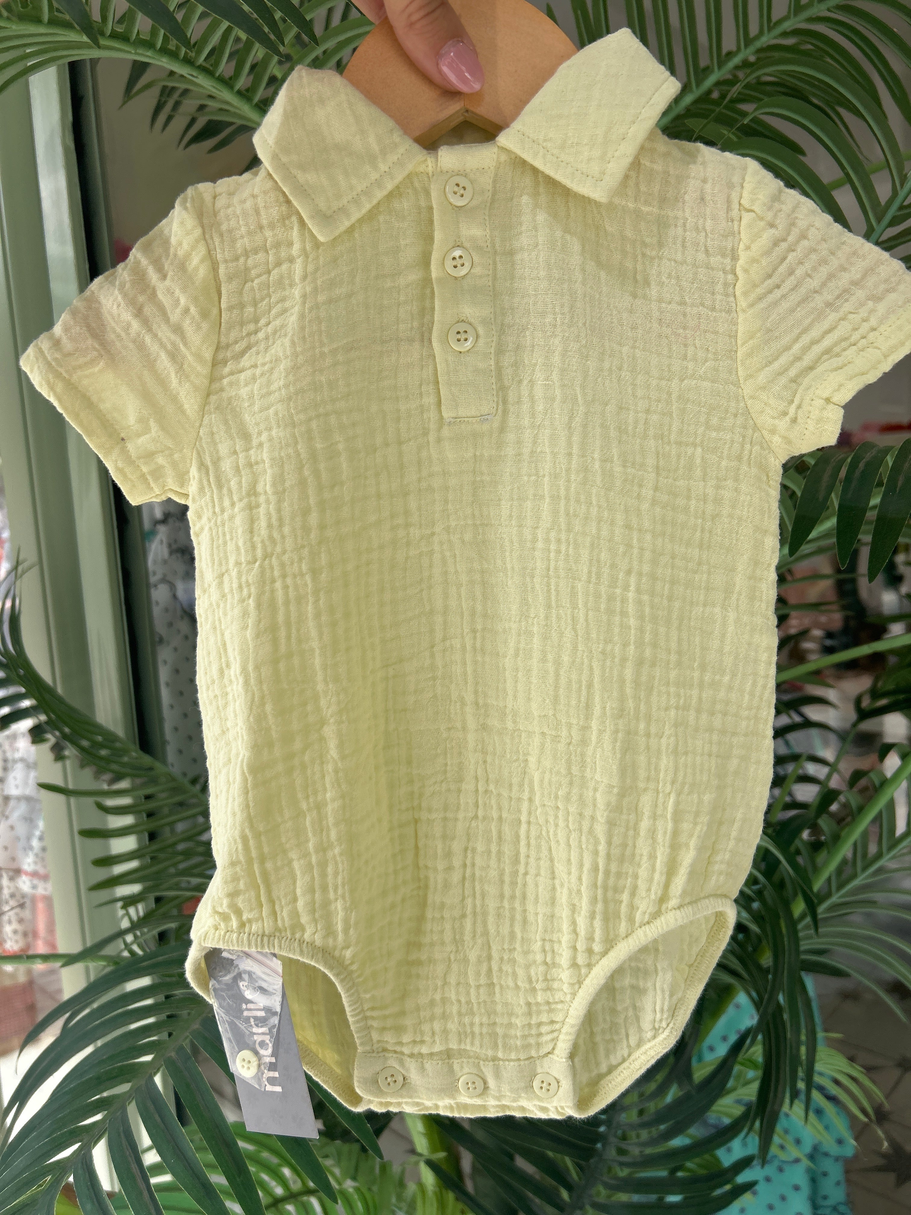 Pelele bambula amarillo