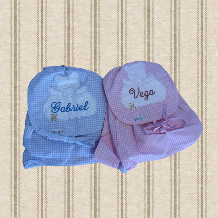 Talega vichy azul