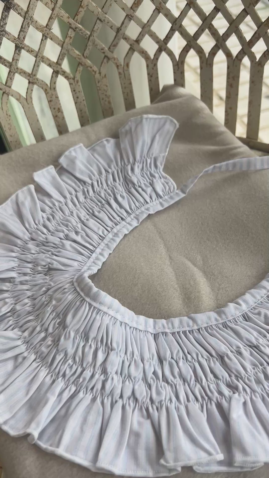 MAXI CUELLO RAYAS BLANCO Y AZUL GRISÁCEO