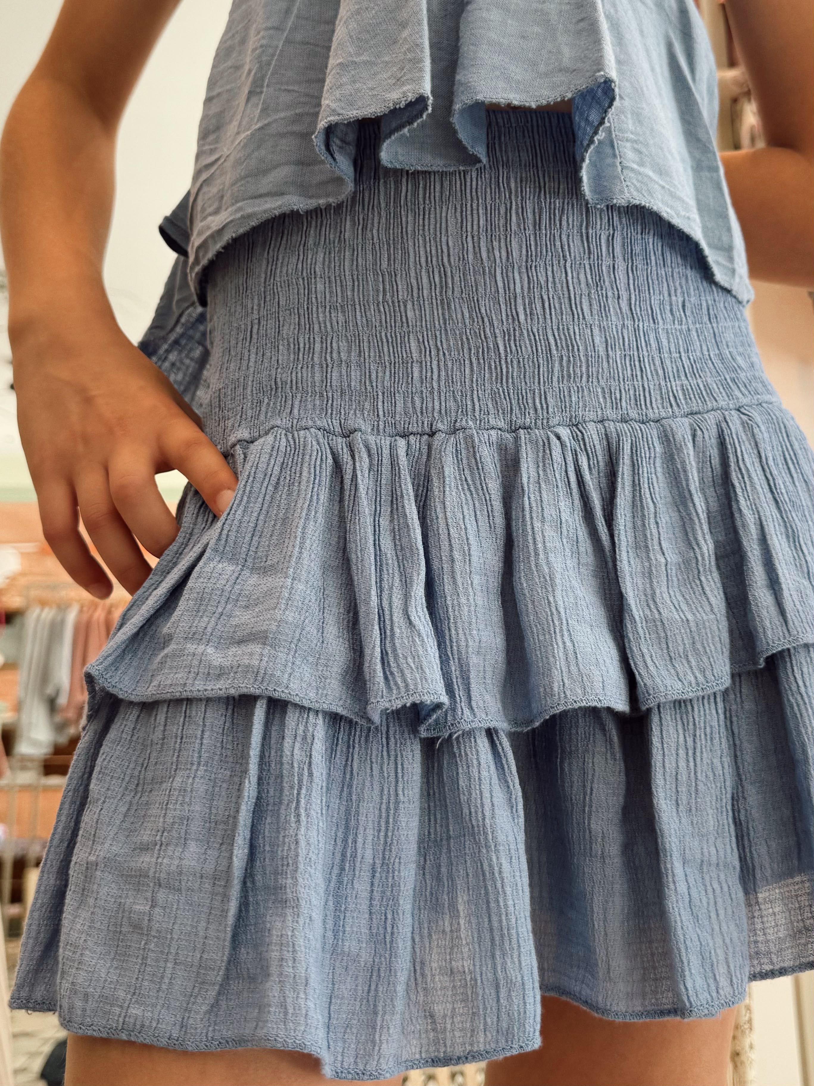 Falda pantalón azul